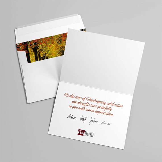 Autumn Path Thanksgiving Card