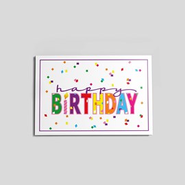 Confetti Birthday Postcard