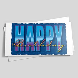 Slick Retro Happy Birthday Card