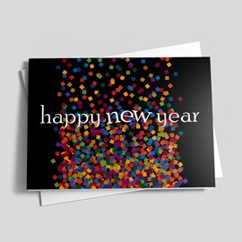 Confetti Happy New Year Card