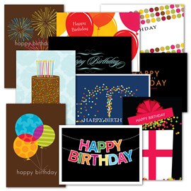 Festive Birthday Card Set (100)