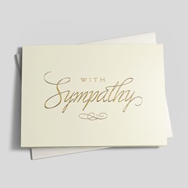 Golden Sympathy Card