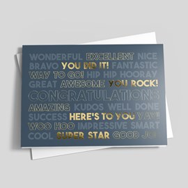 Sleekly Chic Congrats Card