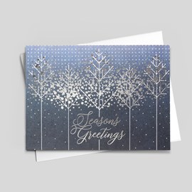 Silver Trees Holiday Card