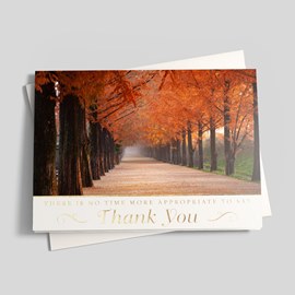 Autumn Stroll Thanksgiving Card
