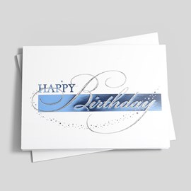 Cool Metallics Birthday Card
