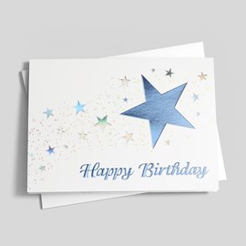 Soft Stars Birthday Card