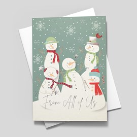 Snow Family Holiday Card