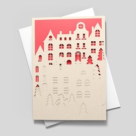 Snowman Mansion Holiday Card