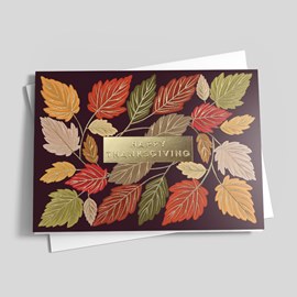 Autumn's Leaves Thanksgiving Card