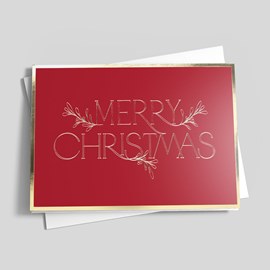 Bold Red Merry Christmas Card