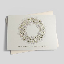 Embossed Wreath Holiday Card