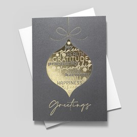 Golden Ornament Holiday Card