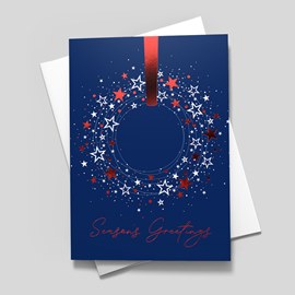 Starry Wreath Holiday Card