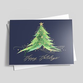 Sweeping Tree Holiday Card