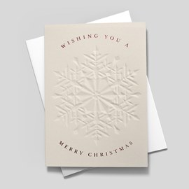Pearlized Snowflake Holiday Card