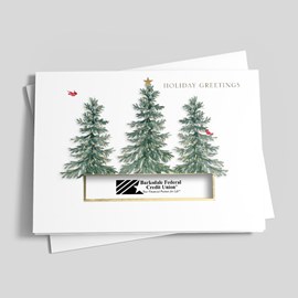 Trio Of Trees Holiday Card