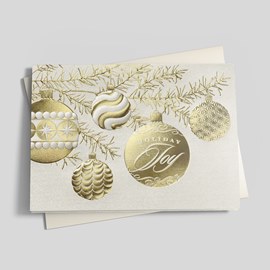 Metal Ornaments Holiday Card