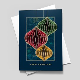 Paper Lanterns Christmas Card