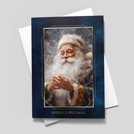 Cheery Santa Christmas Card