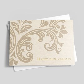 Soft Gold Anniversary Card