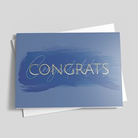 Brushstrokes Congratulations Card