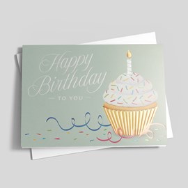 Sprinkle Cupcake Birthday Card