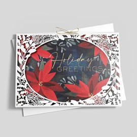Holiday Floral Christmas Card