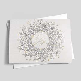 Pearlescent Wreath Holiday Card