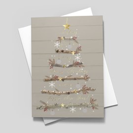 Rustic Wood Holiday Card
