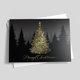 Golden Tree Christmas Card