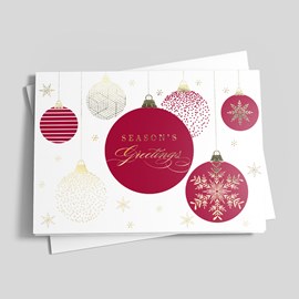 Displayed Ornaments Holiday Card