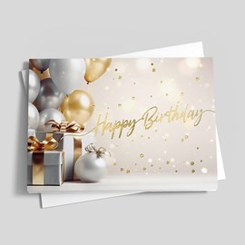 Shimmering Party Birthday Card