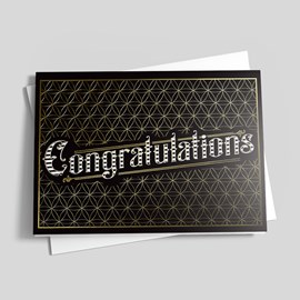 Bold Patterns Congratulations Card