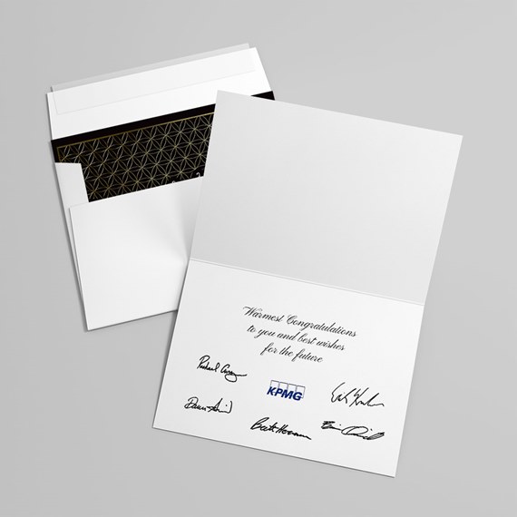 white inside of congratulations card