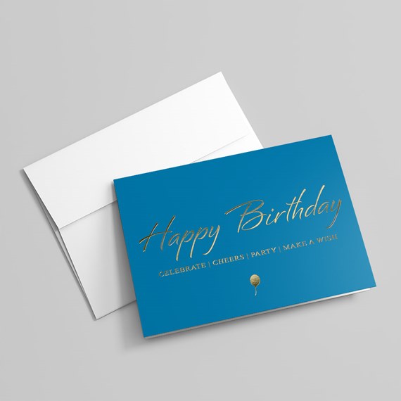 birthday card with customizable text area