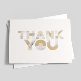 Professional Patterned Thank You Card