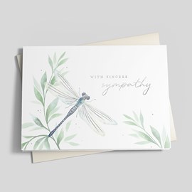 Dragonfly Wish Sympathy Card