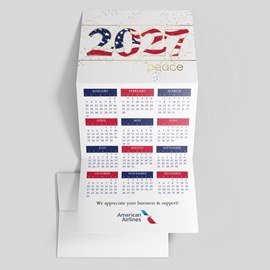 Patriotic Style Calendar Card