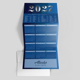 Simple Blue Calendar Card