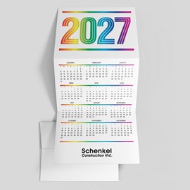 Rainbow 2027 Calendar Card