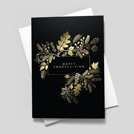 Golden Harvest Thanksgiving Card