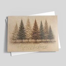 Champagne Forest Holiday Card