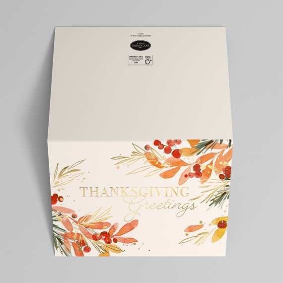 floral design box with thanksgiving greetings