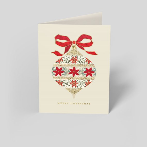 Christmas card with ornament design 