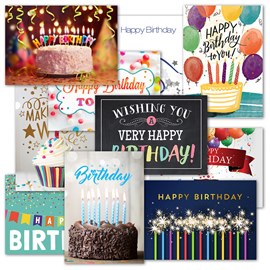 Colorful Birthday Card Set (50)