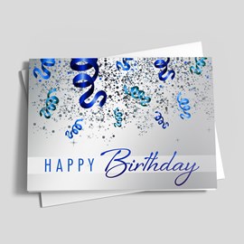 Birthday Blue Streamers