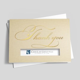 Gold Thank You Diecut