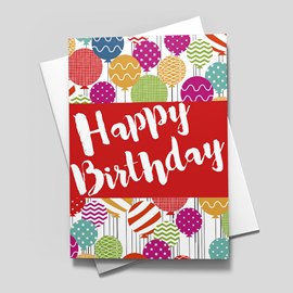 Patterned Birthday Balloons