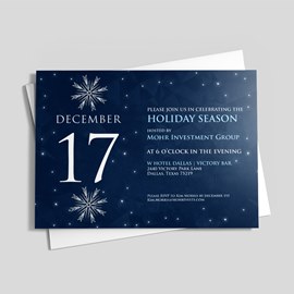 Blue Snowflakes Invitation